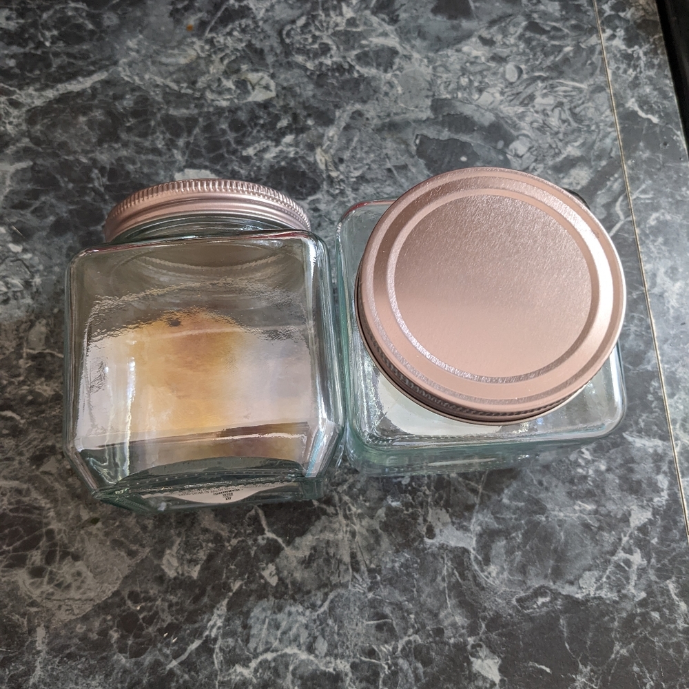 Two new glass jars